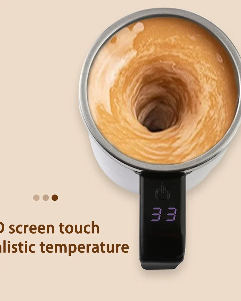 380ML Coffee Cups Electric Automatic Stirring Mug Rechargeable 304 Stainless Steel Mixer Drinkware Touch Magnetic Tea Cup Gifts