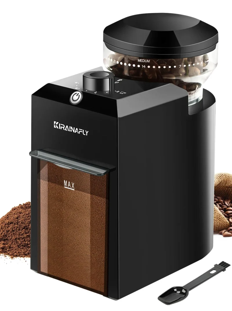 Automatic Burr Mill Coffee Grinder Electric Coffee Bean Grinding With 28 Adjustable Gears for Espresso French Press Drip Coffee